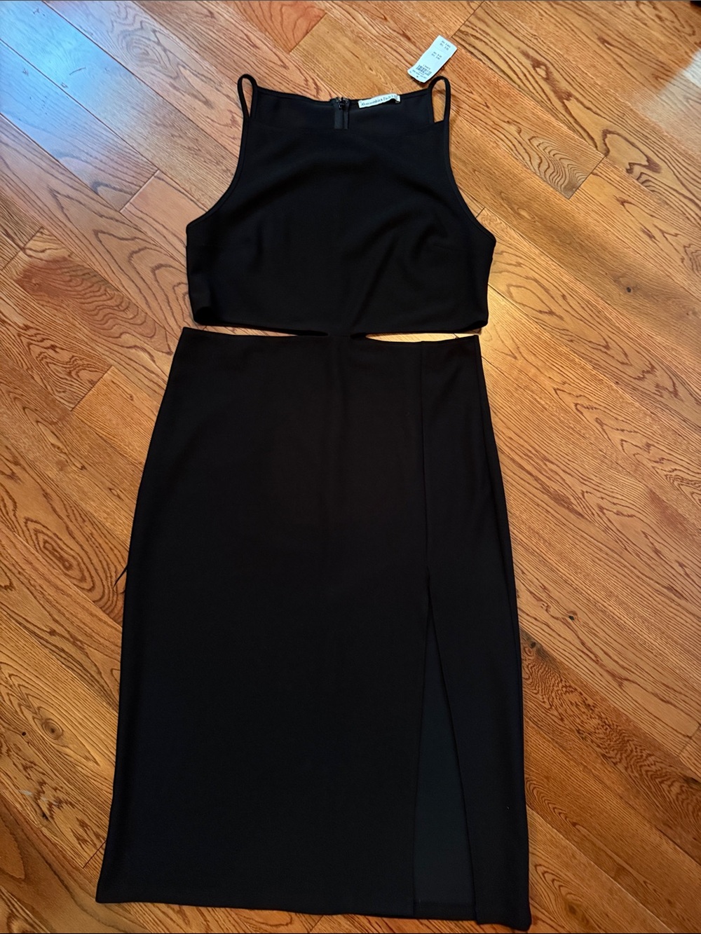 Abercrombie & Fitch Black Cutout Maxi Dress